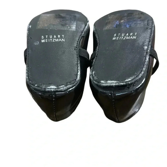 Stuart Weitzman Black Flower Mary Jane Baby Bud Shoes Size 3 - Picture 5 of 5